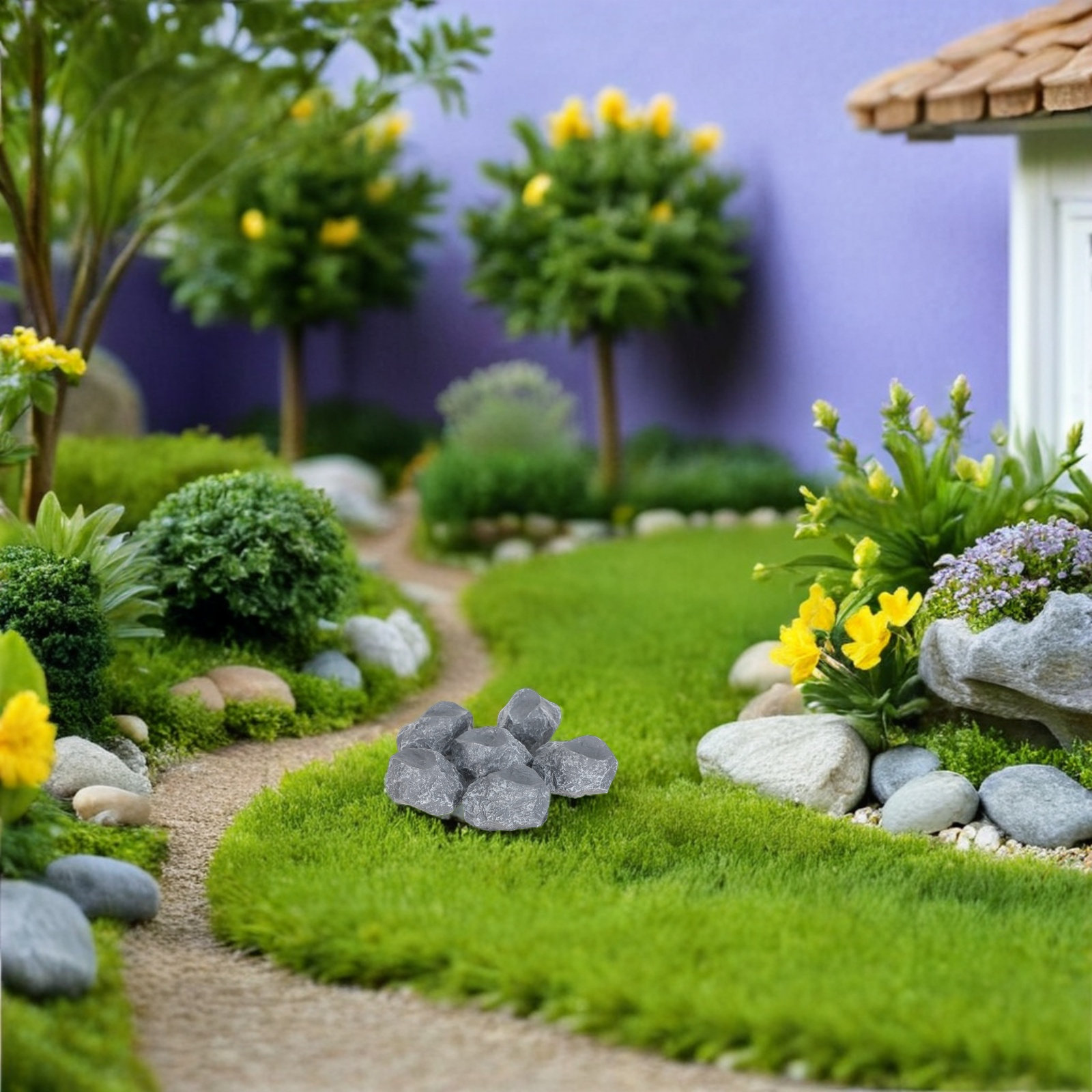 6Pcs Faux Landscape Rocks Deco - Planted Aquarium Accessories recension och pris
