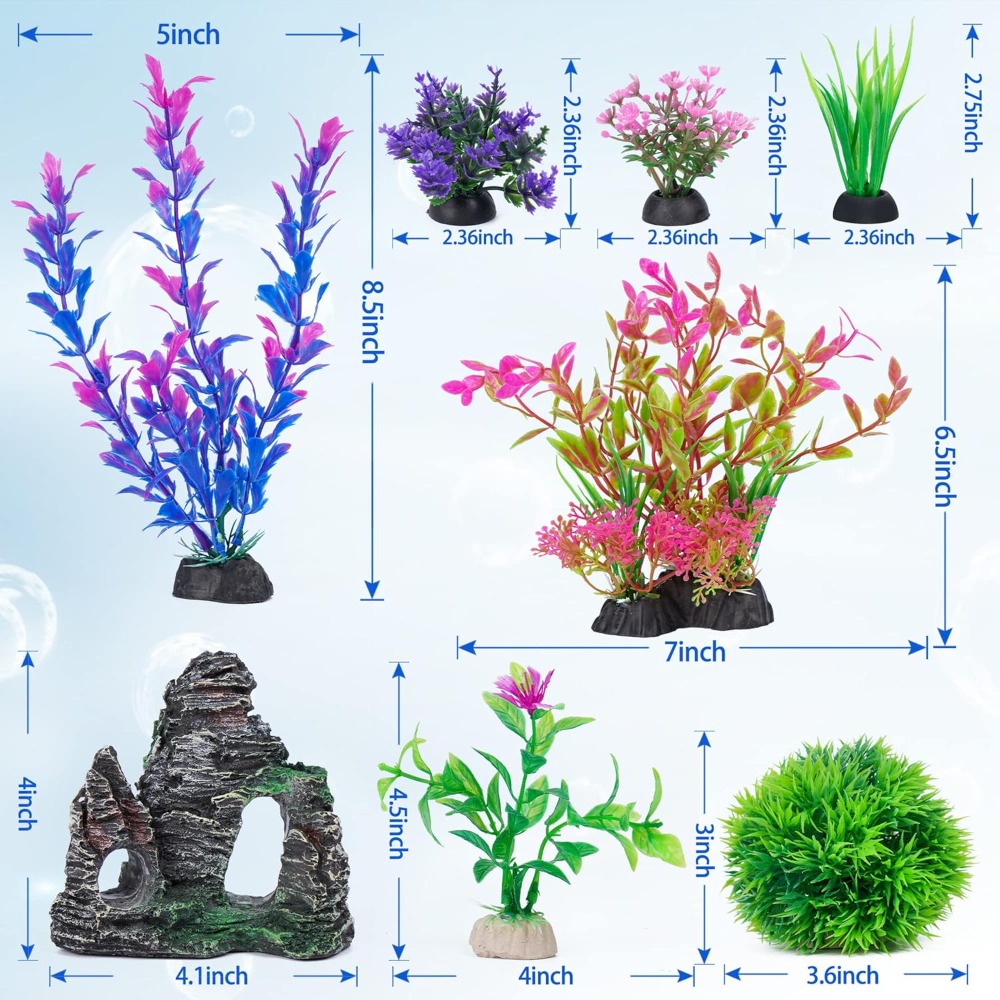 Aquarium Artificial Plastic Pl - Planted Aquarium Accessories recension och pris